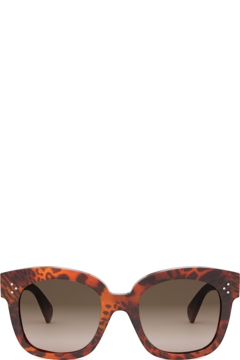 Celine Eyewear for Women Celine Cl4002un Bold 3 Dots 99f Havana Leopardato Sunglasses