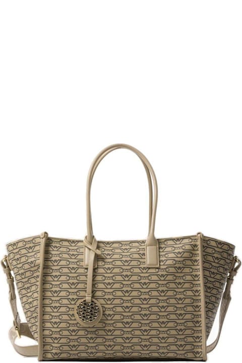 Emporio Armani Totes for Women Emporio Armani Logo-jacquard Top Handle Bag