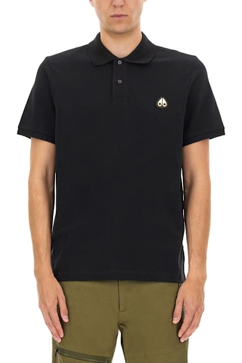 Moose Knuckles Clothing for Men Moose Knuckles "everett Gold" Polo Shirt