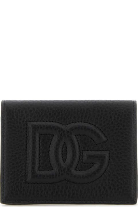 メンズ新着アイテム Dolce & Gabbana Black Leather Wallet