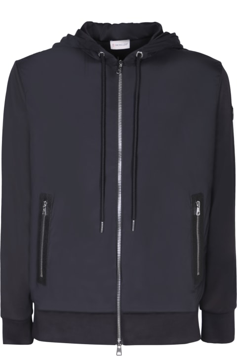 Moncler Sweaters for Men Moncler Zippered Black Cardigan
