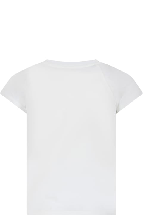 Bonpoint for Kids Bonpoint White T-shirt For Girl With Embroidery