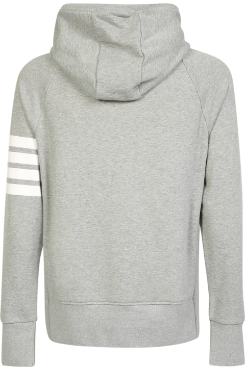 Thom Browne Clothing for Men Thom Browne Classic Hoodie 4 Bar Fleece