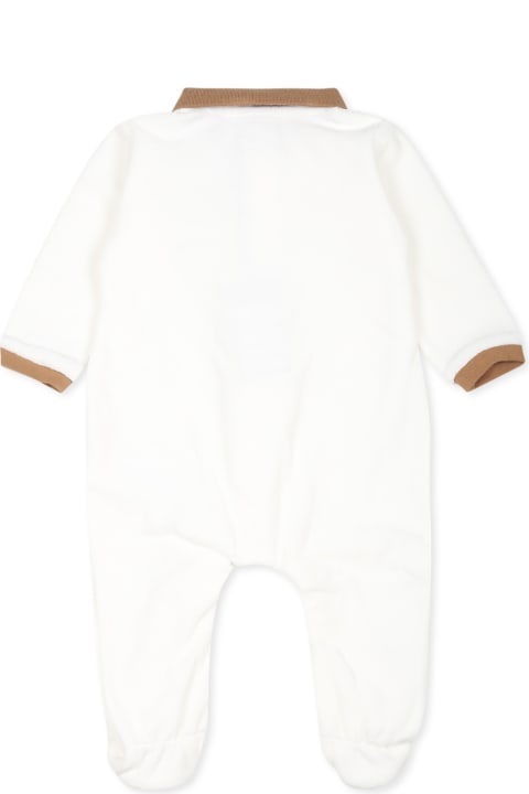 Homeware Hugo Boss Ivory Babygrow For Baby Boy With Logo