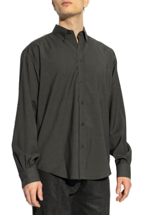 Shirts for Men Fendi Long Sleeved Buttoned Shirt