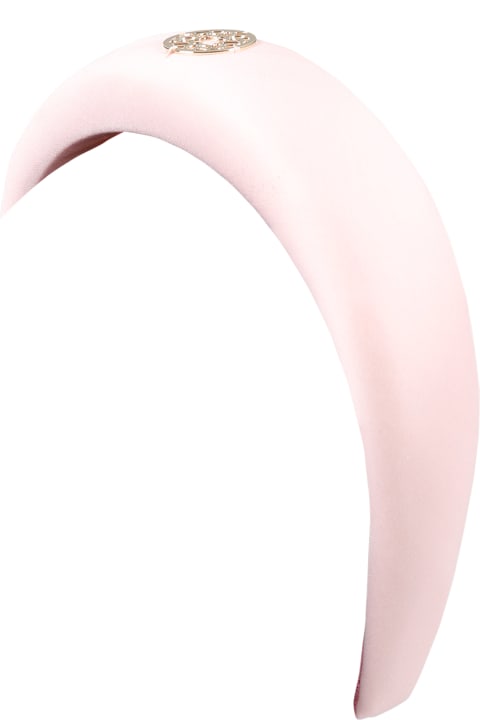 Pink Headband For Girl With Logo