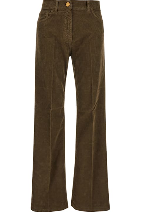 الجينز لـ السيدات The Seafarer Brown Five-pocket Jeans In Courduroy Woman