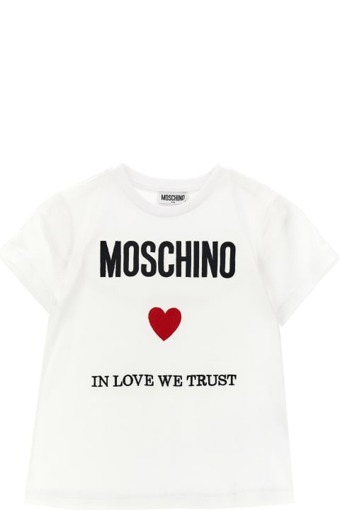 Topwear for Girls Moschino 'in Love We Trust' T-shirt