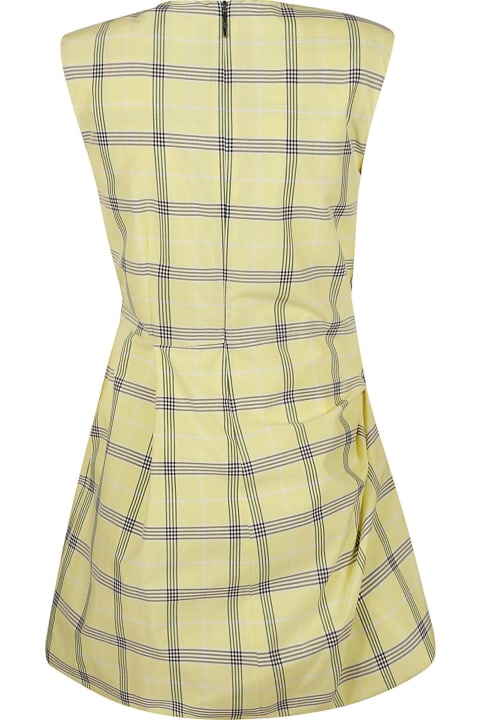 MSGM for Women MSGM Bow Detail Check Patterned Flare Dress