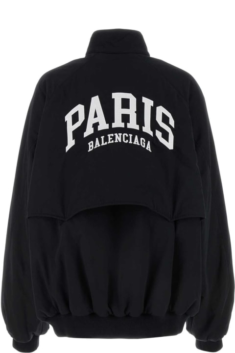 ウィメンズ Balenciagaのウェア Balenciaga Black Cotton Oversize Jacket