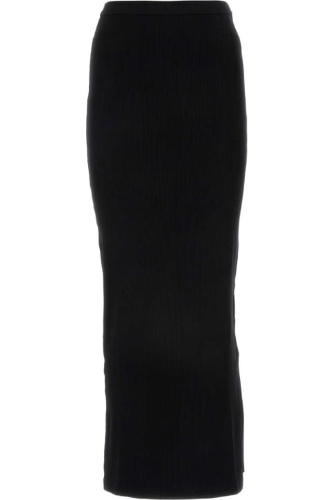 T by Alexander Wang Skirts for Women T by Alexander Wang Black Stretch Cotton Skirt