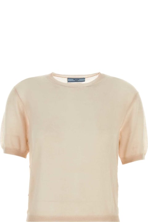 Prada Topwear for Women Prada Skin Pink Cashmere Sweater