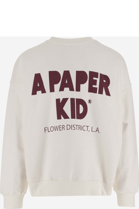 A Paper Kid Fleeces & Tracksuits for Men A Paper Kid Cotton Sweatshirt With Logo