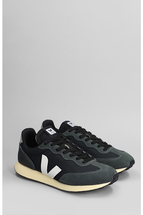 Homeware Veja Rio Branco Ii Sneakers In Black Suede And Fabric