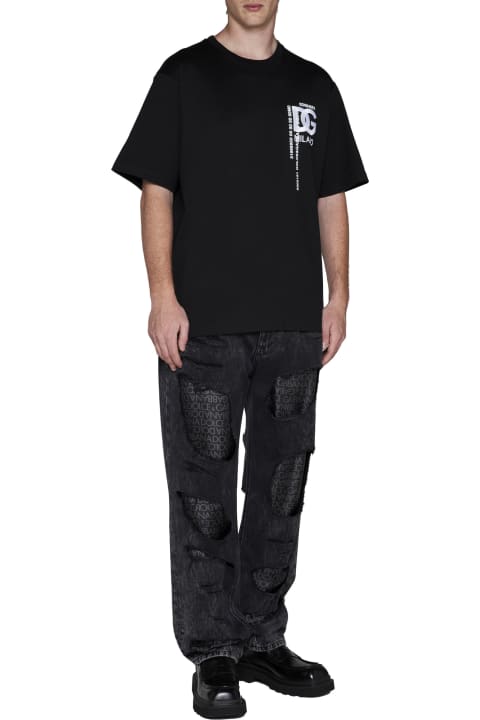 Dolce & Gabbana Topwear for Men Dolce & Gabbana T-shirt With Embroidery And Prints