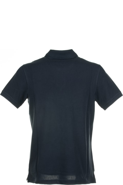 Barbour for Men Barbour Navy Blue Short-sleeved Piqué Polo Shirt