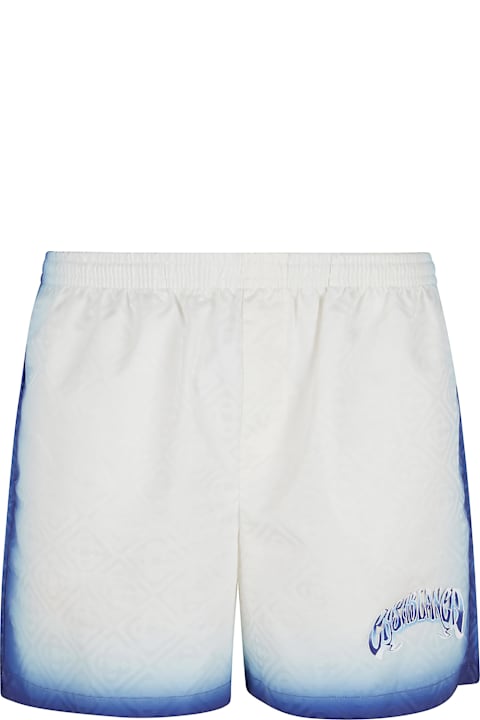 Casablanca Swimwear for Men Casablanca Mens Printed Jacquard Monogram Swim Shorts