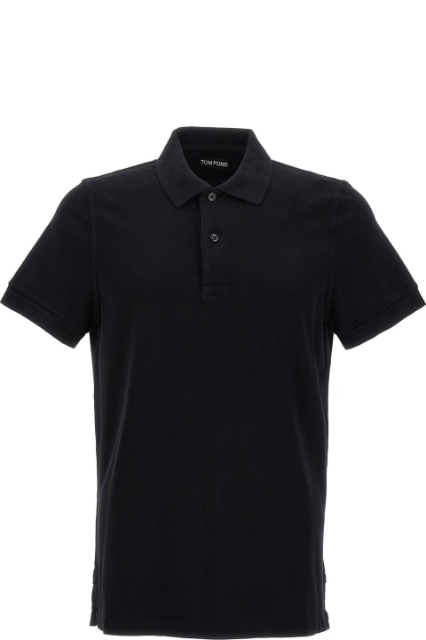 Topwear for Men Tom Ford Logo Embroidery Polo Shirt