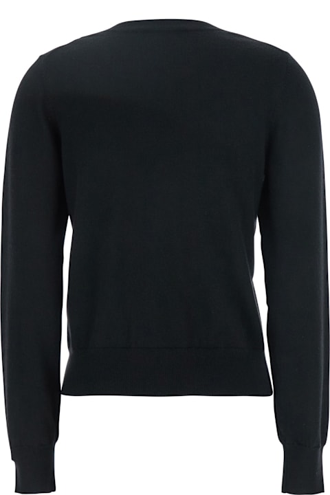 Parosh Sweaters for Women Parosh Black V-neck Sweater In Wool And Cashmere Blend Woman