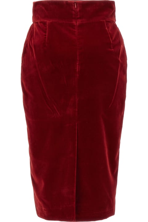 Alexandre Vauthier Skirts for Women Alexandre Vauthier Velvet Midi Skirt