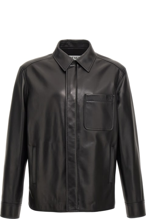 Loewe Shirts for Men Loewe Leather Overshirt