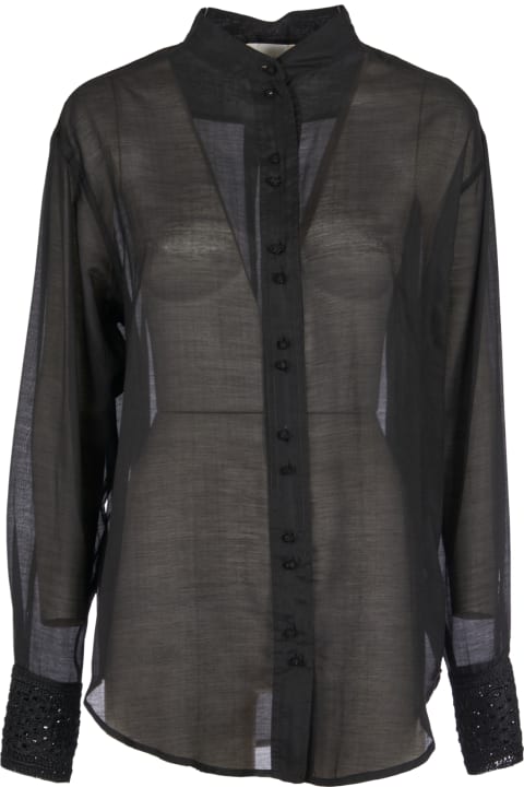 Fashion for Women Forte_Forte See-through Long-sleeved Shirt