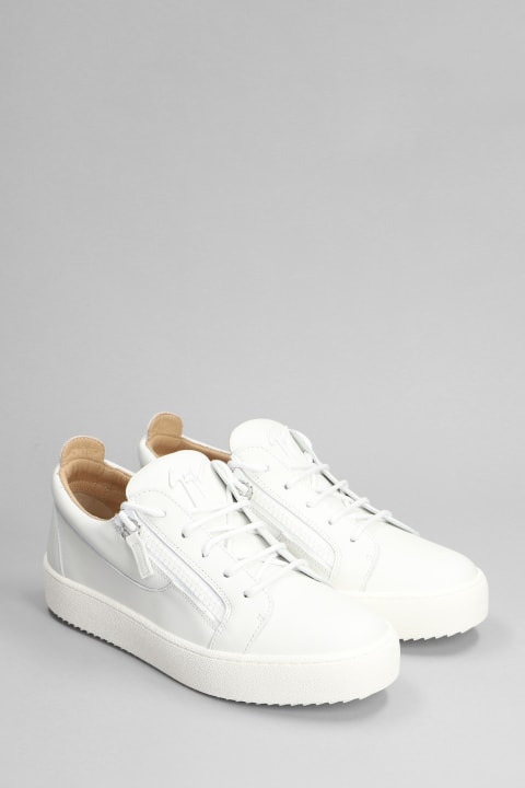Giuseppe Zanotti for Men Giuseppe Zanotti Frankie Sneakers In White Leather