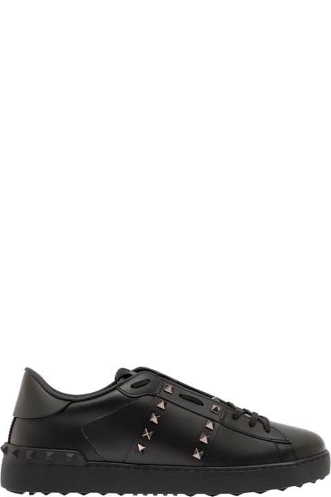 Sneaker | Rockstud Untitled | Vitello Tecnic Calf/rubber Sole/black Ru