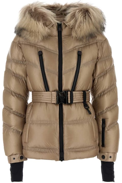 Coats & Jackets for Women Moncler Grenoble Beige Nylon Bernins Down Jacket