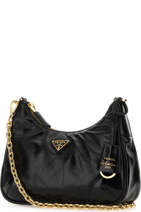 Bags for Women Prada Black Leather Re-edition 2005 Crossbody Bag