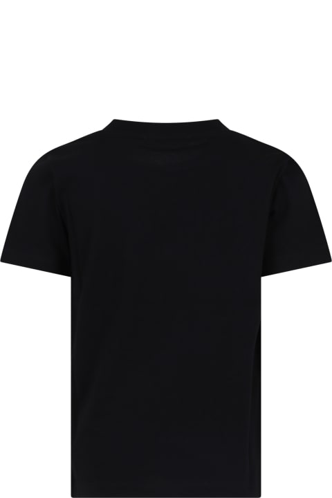 Sale for Boys Balmain Black T-shirt For Kids With White Logo