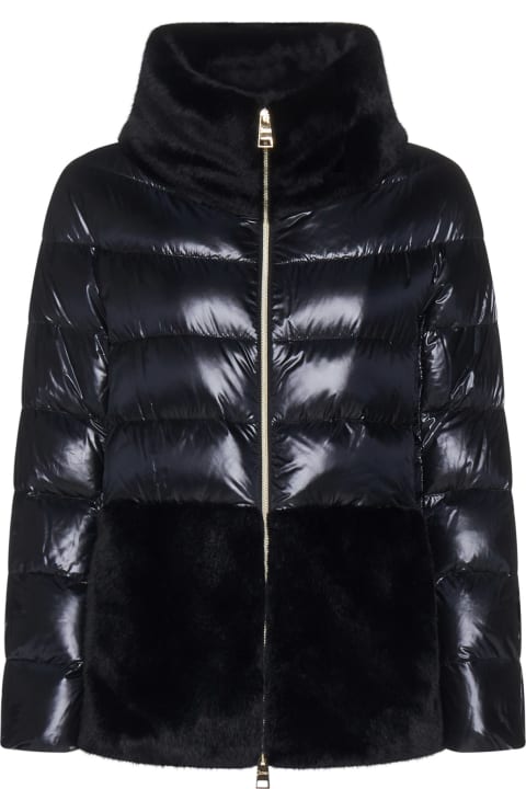 Herno Coats & Jackets for Women Herno Quilted Nylon And Faux-fur Down Jacket