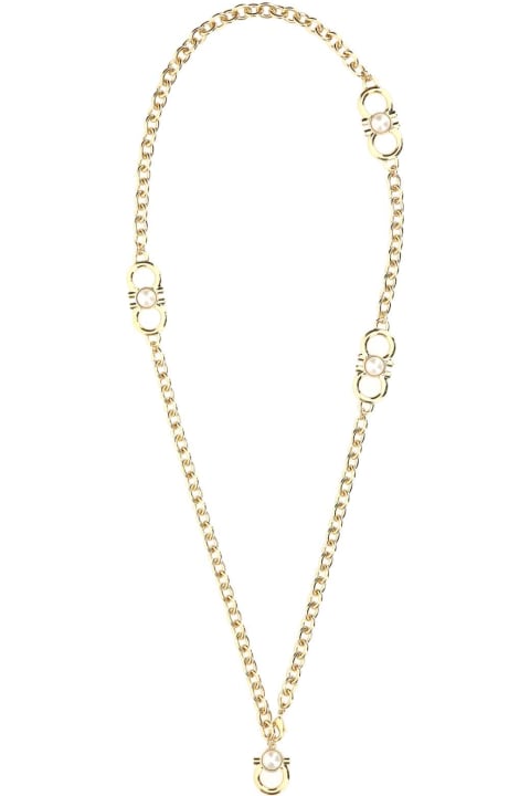 Ferragamo Jewelry for Women Ferragamo Golden Metal Necklace