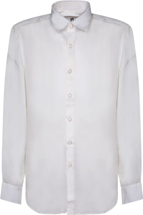 Fashion for Men PT Torino Long Sleeves Cream Shirt