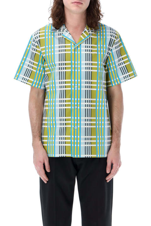 メンズ Lanvinのシャツ Lanvin Checkered Bowling Shirt