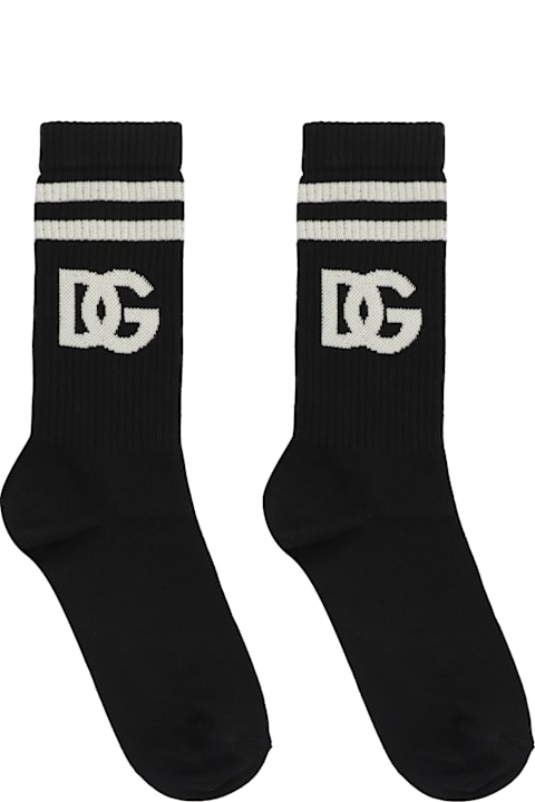 Fashion for Men Dolce & Gabbana Logo Cotton Blend Socks
