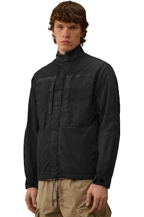 C.P. Company Coats & Jackets for Men C.P. Company Flatt Nylon Jacket With Logo Iconic Detail