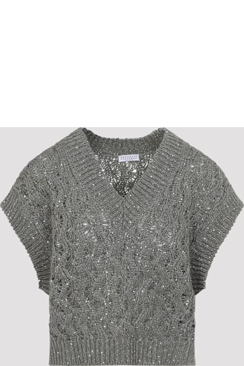 Brunello Cucinelli لـ Kids Brunello Cucinelli V-neckline Sweater