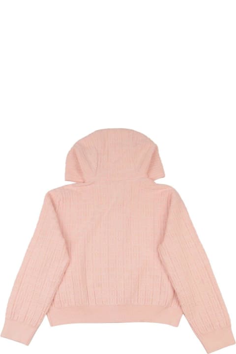 Givenchy for Girls Givenchy 4g Jacquard Zipped Knitted Hoodie