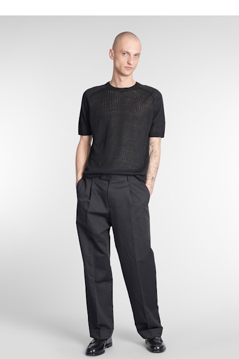 Roberto Collina for Men Roberto Collina T-shirt In Black Linen