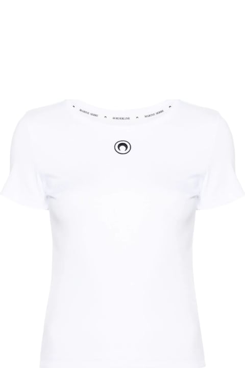 Fashion for Women Marine Serre Organic Cotton Rib T-shirt