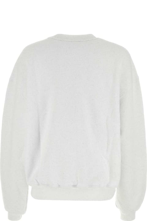 ウィメンズ新着アイテム Alexander Wang Melange White Cotton Oversize Sweatshirt
