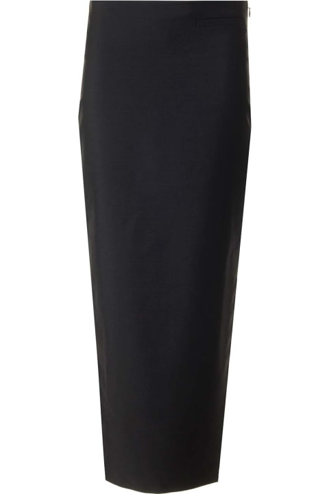 Givenchy for Women Givenchy Wool And Mohair Asymmetric Skirt