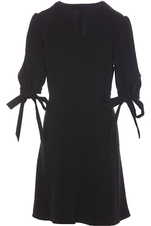 Chloé فساتين لـ السيدات Chloé V-neck Puff Sleeved Mini Dress