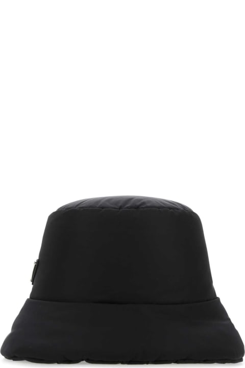 Hats for Men Prada Black Re-nylon Hat