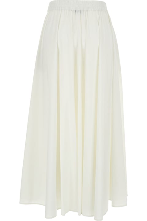 Herno Skirts for Women Herno White Skirt With Elastic Waist With Drawstring And Flared Design In Tech Fabric Woman