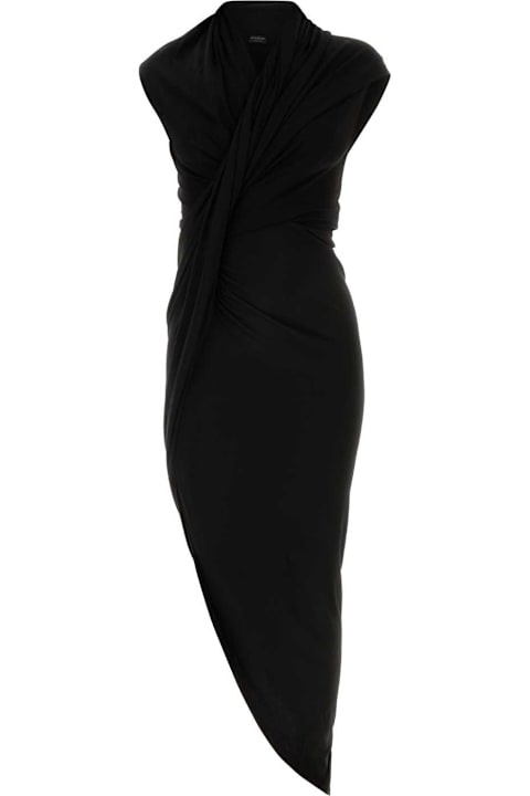 Fashion for Women Balenciaga Black Stretch Crepe Dress