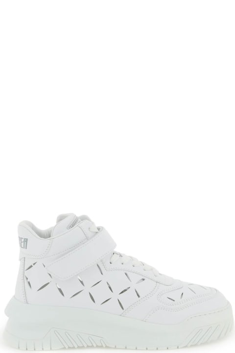Shoes for Men Versace Odissea Leather High-top Sneakers