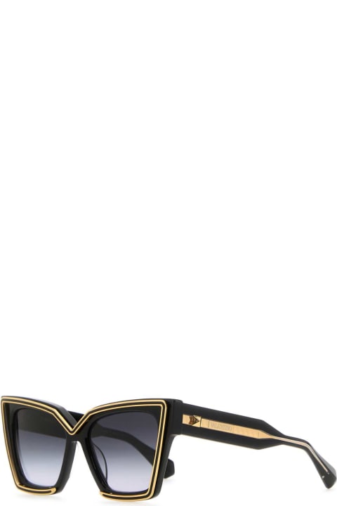 Eyewear for Women Valentino Garavani Black Acetate V-grace Sunglasses