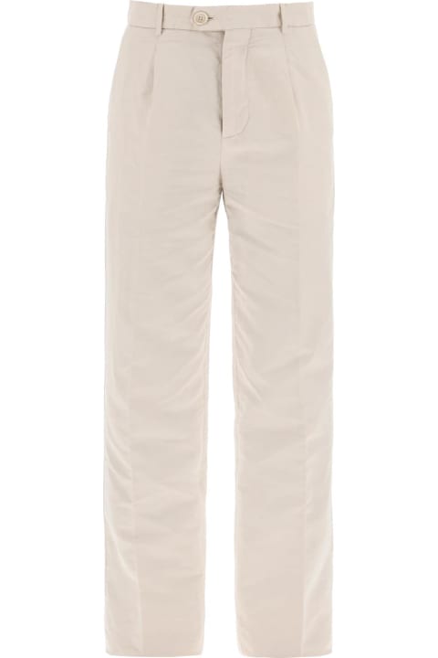 Italian Style for Men Brunello Cucinelli Cotton And Linen Gabardine Pants
